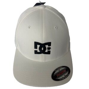 DC Shoes Men's White Flexfit Legacy Star Size L/XL New